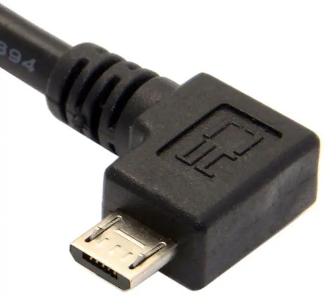 Alt view image 7 of 7 - USB to Micro USB Cable,USB 2.0 Male to Micro USB 5Pin Male 90 Degree Right Angled Charge Data Transfer Extension Cable 1.5M