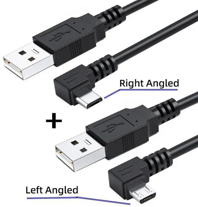 Alt view image 2 of 7 - 2 Pack USB to Micro USB Cable,USB 2.0 Male to Micro USB 5Pin Male 90 Degree Angled Charge Data Transfer Extension Cable 1.0M