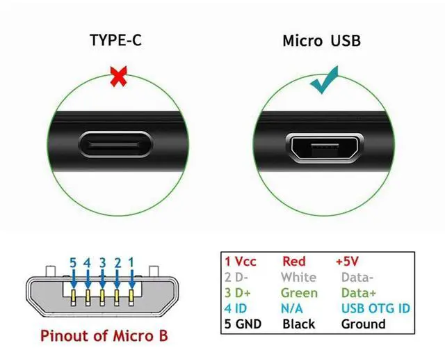 Alt view image 5 of 7 - 2 Pack USB to Micro USB Cable,USB 2.0 Male to Micro USB 5Pin Male 90 Degree UP/Down Angled Charge Data Transfer Extension Cable 0.65FT/0.2M