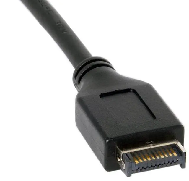 Alt view image 6 of 7 - CY USB 3.1 Type-E Front Panel Header Male to USB 3.0 Type-A Female Extension Cable 50cm Panel Mount Type