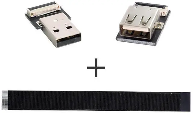 Alt view image 4 of 7 - USB 2.0 Flat Cable USB 2.0 Male to Female Data Transfer Charging Ribbon Flex Extension Cable Adapter 0.5M