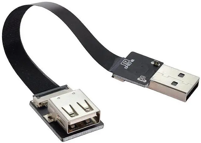 Alt view image 5 of 7 - USB 2.0 Flat Cable USB 2.0 Male to Female Data Transfer Charging Ribbon Flex Extension Cable Adapter 0.5M
