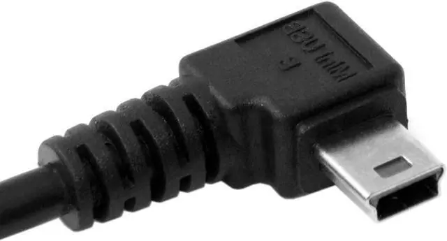 Alt view image 6 of 7 - Mini USB Cable USB 2.0 Male to Mini USB 5 Pin Male 90 Degree Right Angled Charging Data Transfer Extension Cable Black 0.5M