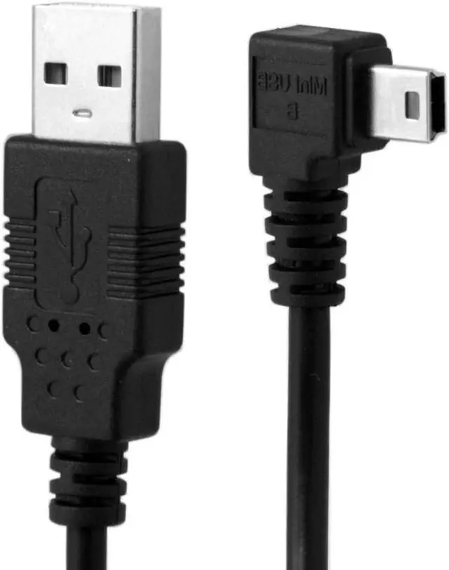 Main image of Mini USB Cable USB 2.0 Male to Mini USB 5 Pin Male 90 Degree Right Angled Charging Data Transfer Extension Cable 3.0M