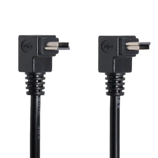 Alt view image 3 of 7 - 2 Pack Mini USB Extension Cable USB 2.0 Mini USB 5Pin Male to Female 90 Degree Angled Data Power Extension Cable Adapter 0.2M