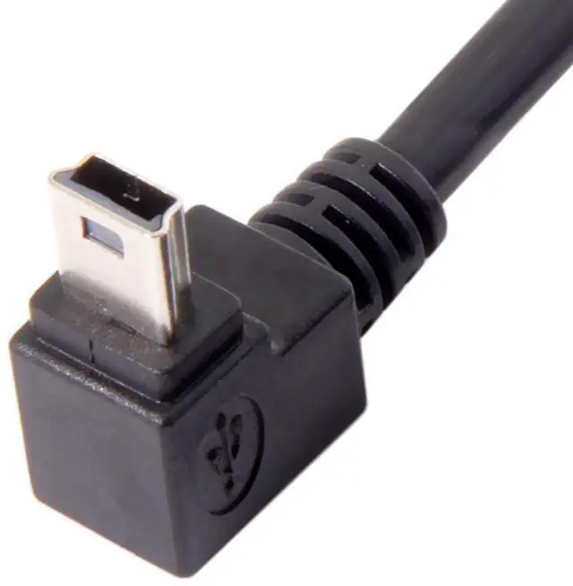 Alt view image 6 of 7 - Mini USB 5Pin Male to Female 90 Degree Down Angled Extension Cable 0.2M