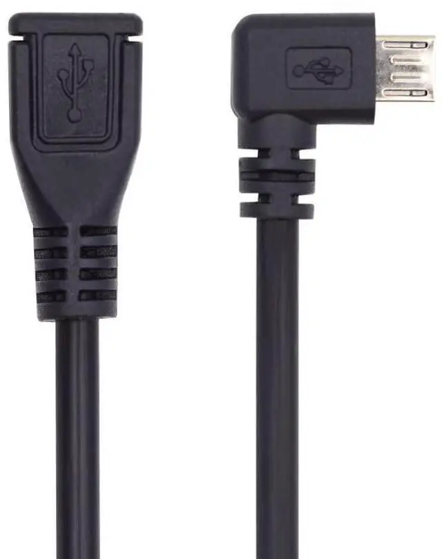 Alt view image 4 of 7 - Micro USB 2.0 Extension Cable,Micro USB Male to Female 90 Degree Right Angled Data Charging Extension Cable for Dash Cam/GPS/Camera 1.64FT/0.5M