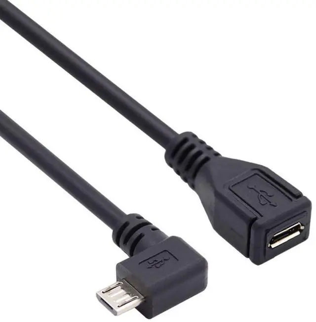 Alt view image 5 of 7 - Micro USB 2.0 Extension Cable,Micro USB Male to Female 90 Degree Right Angled Data Charging Extension Cable for Dash Cam/GPS/Camera 1.64FT/0.5M
