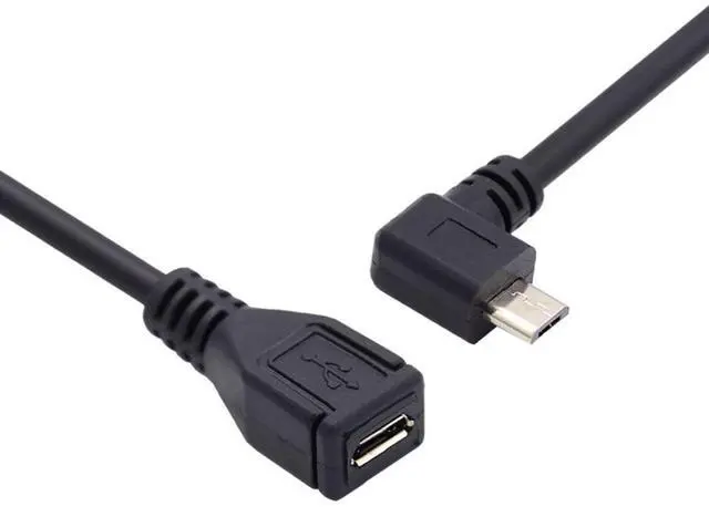 Alt view image 7 of 7 - Micro USB 2.0 Extension Cable,Micro USB Male to Female 90 Degree Right Angled Data Charging Extension Cable for Dash Cam/GPS/Camera 1.64FT/0.5M