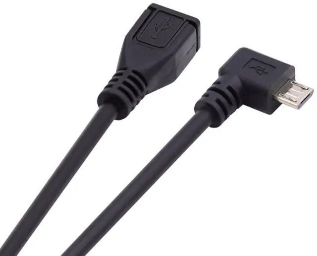 Alt view image 6 of 7 - Micro USB 2.0 Extension Cable,Micro USB Male to Female 90 Degree Right Angled Data Charging Extension Cable for Dash Cam/GPS/Camera 1.64FT/0.5M