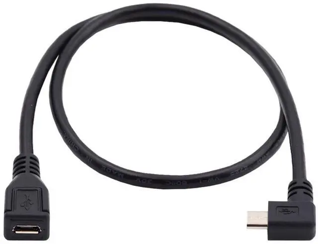Alt view image 2 of 6 - Micro USB 2.0 5Pin Male to Female 90 Degree Left Angled Extension Cable for Tablet & Phone & MHL & OTG Extension