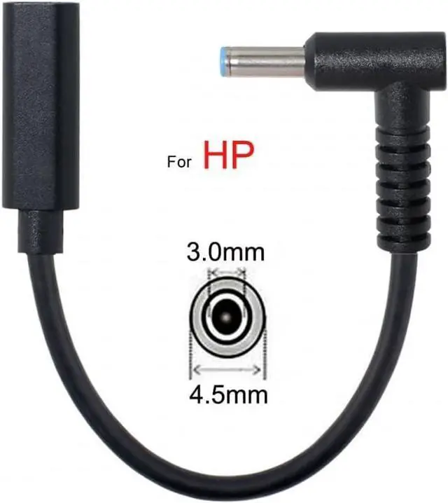 Alt view image 4 of 7 - CY USB C to DC 20V 4.5 * 3.0mm PD 65W Charge Cable for H-P Laptop