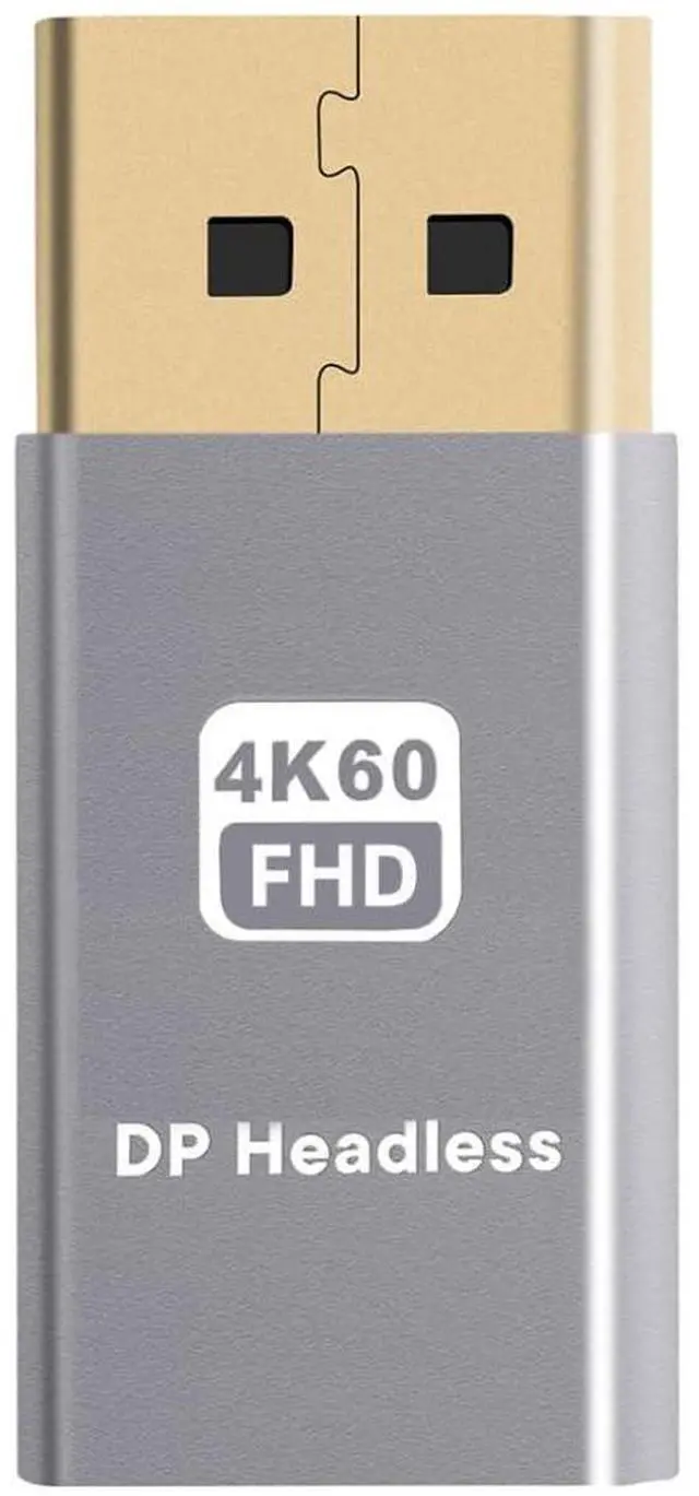 Main image of Displayport Virtual Display Adapter DP Displayport Dummy Plug Headless Ghost Emulator 4K@60Hz