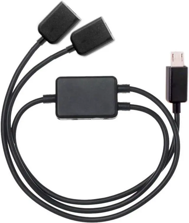 Alt view image 5 of 6 - Micro USB OTG Cable,Micro USB 1 Male to 2 Female Dual Ports Hub Cable for Laptop PC & Mouse & Flash Disk