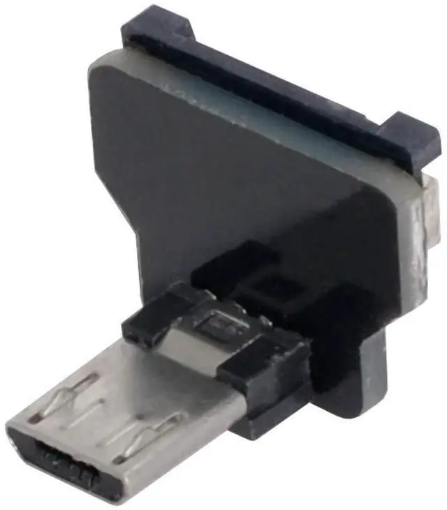 Main image of Micro USB 2.0 Male 90 Degree UP Angled Flat Connector Support 480Mbps Data Transfer 5V Charging for Ribbon Cable,Raspberry Pi, GoPro,Drone, Camera, Gimbal