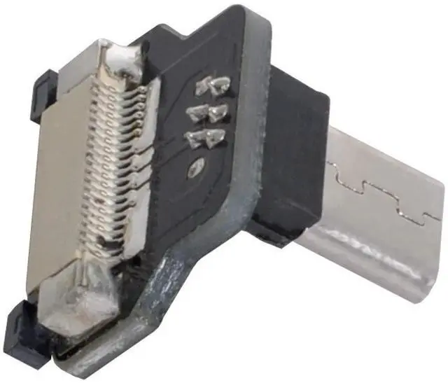 Alt view image 7 of 7 - Micro USB 2.0 Male 90 Degree UP Angled Flat Connector Support 480Mbps Data Transfer 5V Charging for Ribbon Cable,Raspberry Pi, GoPro,Drone, Camera, Gimbal