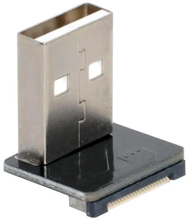 Alt view image 6 of 7 - USB 2.0 Male 90 Degree Down Angled Flat Connector Support 480Mbps Data Transfer 5V Charging for Ribbon Cable,Raspberry Pi, GoPro,Drone, Camera, Gimbal