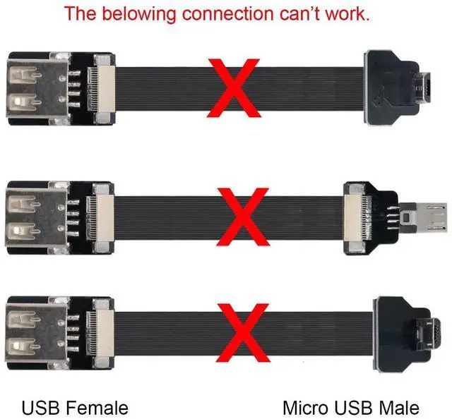 Alt view image 2 of 7 - USB 2.0 Female Flat Connector Support 480Mbps Data Transfer 5V Charging for Ribbon Cable,Raspberry Pi, GoPro,Drone, Camera, Gimbal