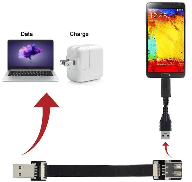 Alt view image 5 of 7 - USB 2.0 Male Flat Connector Support 480Mbps Data Transfer 5V Charging for Ribbon Cable,Raspberry Pi, GoPro,Drone, Camera, Gimbal