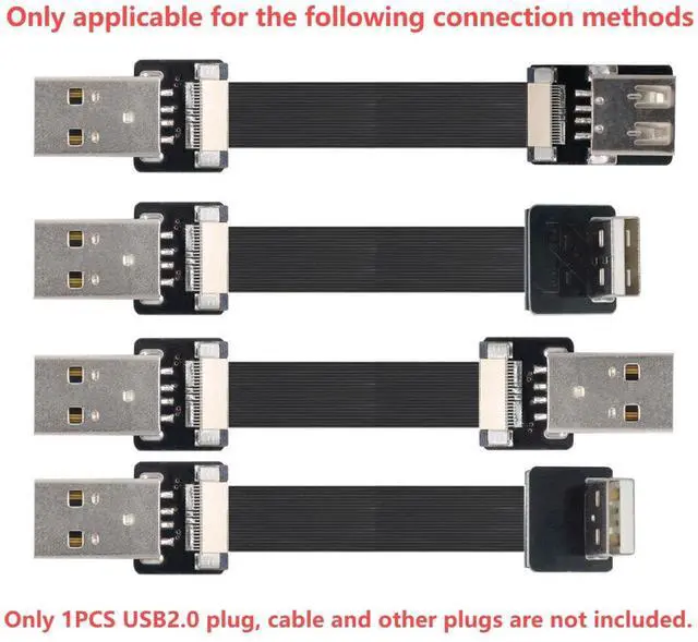 Alt view image 3 of 7 - USB 2.0 Male Flat Connector Support 480Mbps Data Transfer 5V Charging for Ribbon Cable,Raspberry Pi, GoPro,Drone, Camera, Gimbal