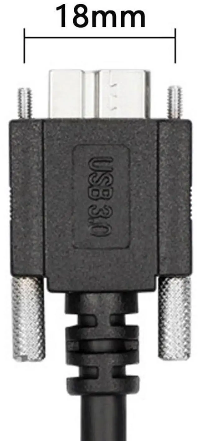 Alt view image 4 of 7 - Micro USB 3.0 Cable USB 3.0 Type A Male to Micro B Male Cable with Mount Panel Screws 5.0M