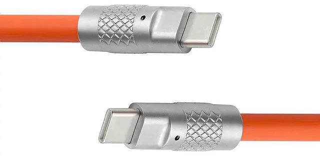 Main image of USB C to C Cable,USB 2.0 Type C Male to USB C Male Ultra Soft 120W Power Fast Charge Data Transfer Extension Cable 2.0M with Charging Indicator