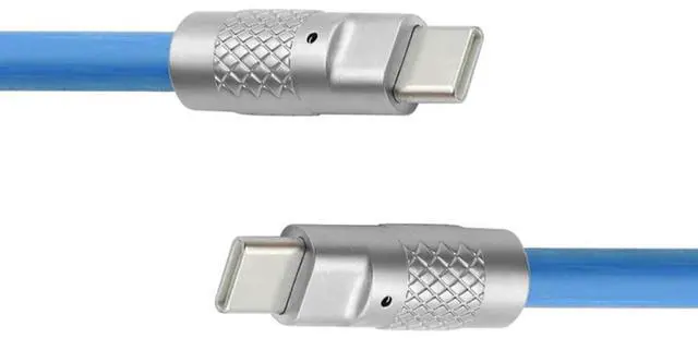 Main image of USB C to C Cable,USB 2.0 Type C Male to USB C Male Ultra Soft 120W Power Fast Charge Data Transfer Extension Cable with Charging Indicator 2.0M