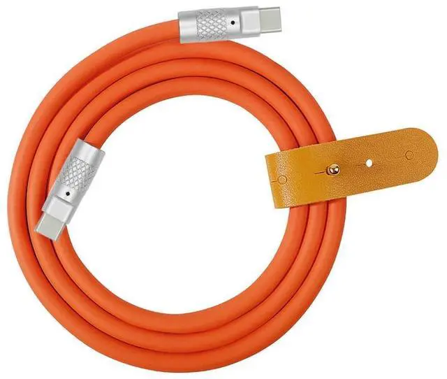 Alt view image 6 of 6 - USB C to C Cable,USB 2.0 Type C Male to USB C Male Ultra Soft 120W Power Fast Charge Data Transfer Extension Cable 1.0M with Charging Indicator