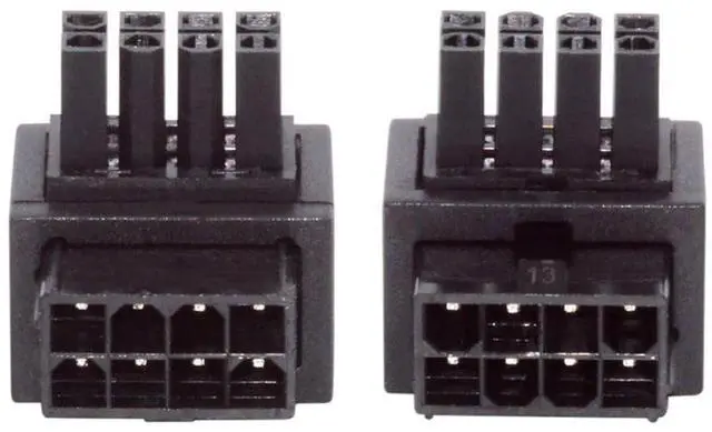 Alt view image 6 of 7 - 2 Pack ATX 8Pin EPS 12V 90 Degree Angled CPU Power Connector Adapter