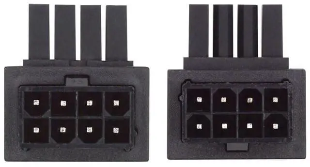 Alt view image 7 of 7 - 2 Pack ATX 8Pin EPS 12V 90 Degree Angled CPU Power Connector Adapter