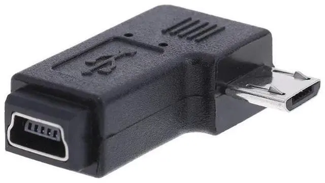 Alt view image 7 of 7 - 2 Pack Mini USB Female to Micro USB Male 90 Degree Left/Right Angled Data Sync Power Connector Adapter