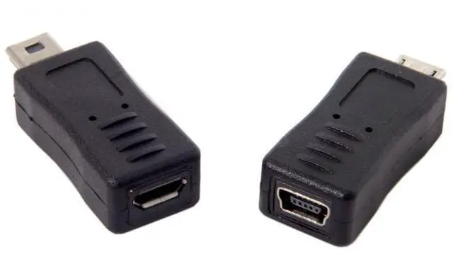 Main image of 2 Pack Mini USB Male/Female to Micro USB Male/Female Extension Connector Adapter