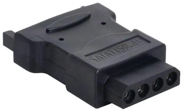 Alt view image 3 of 7 - SATA to IDE 4pin Power Adapter 15Pin SATA Male to Molex IDE 4Pin Female Cable Adapter