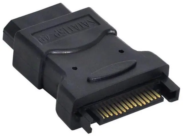 Alt view image 4 of 7 - SATA to IDE 4pin Power Adapter 15Pin SATA Male to Molex IDE 4Pin Female Cable Adapter