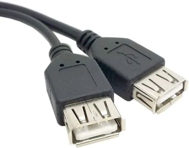 Alt view image 4 of 7 - USB 2.0 Y Splitter Cable USB 2.0 Male to Female Data Charger Extension Cable with Auxiliary Power Supply Port