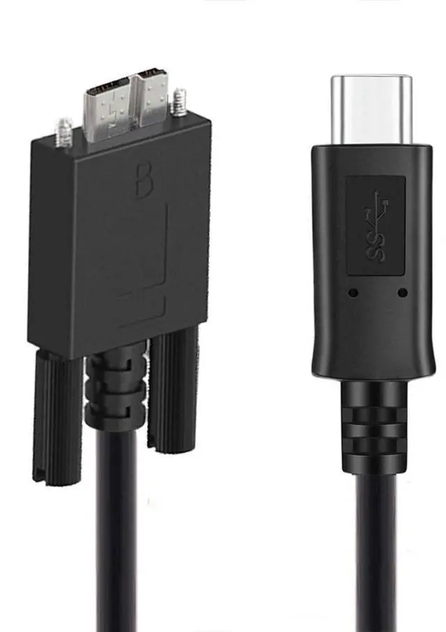 Main image of USB C to Micro USB 3.0 Data Cable with Screw Mount for Industrial Camera Disk 5Gbps