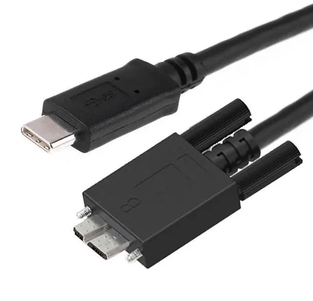 Alt view image 6 of 6 - USB C to Micro USB 3.0 Data Cable with Screw Mount for Industrial Camera Disk 5Gbps