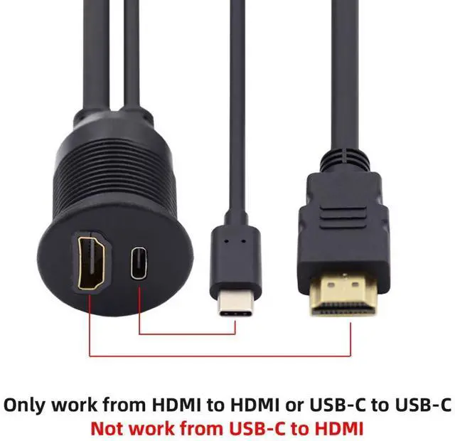 Alt view image 5 of 7 - USB C & HDMI 4K Flush Car Latch Mount Waterproof Dustproof Adapter