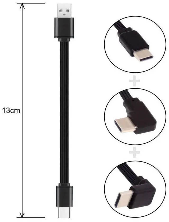Alt view image 2 of 6 - 3 Pack USB-C Cable Set, USB 2.0 Type A Male to USB C Male, 4 Wires, 5V 2A, 13cm