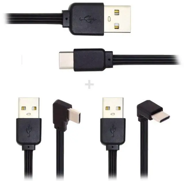 Alt view image 3 of 6 - 3 Pack USB-C Cable Set, USB 2.0 Type A Male to USB C Male, 4 Wires, 5V 2A, 13cm