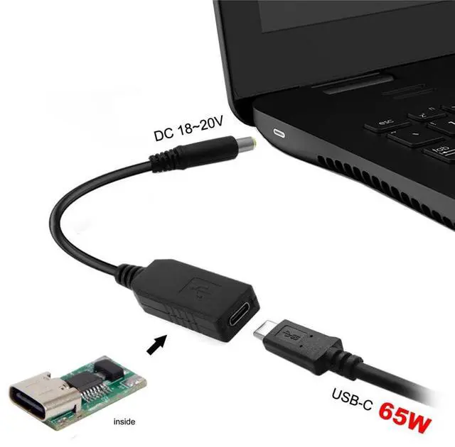 Alt view image 3 of 6 - USB C to DC 20V Adapter USB C to 4.0 * 1.7mm Power Plug PD 65W Emulator Trigger Charge Cable