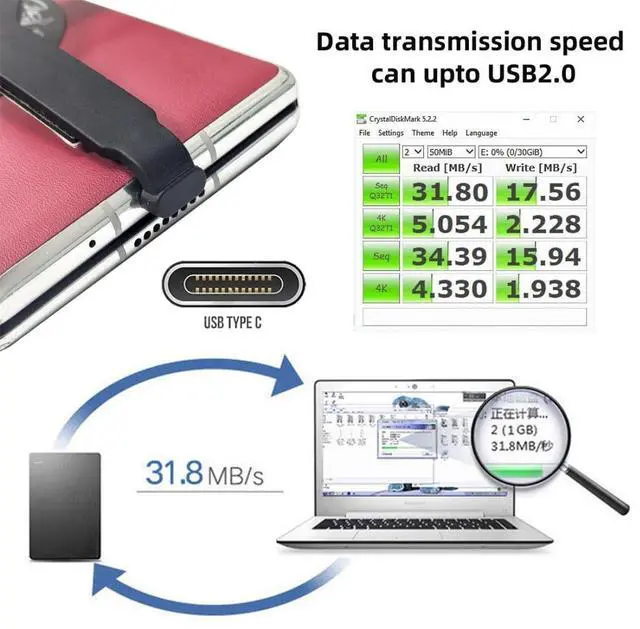 Alt view image 3 of 7 - 2.76 Inch USB C Short Flat Cable,USB 2.0 Type C Male to Female 90 Degree Angled PD 65W Fast Charge Data Extension Cable