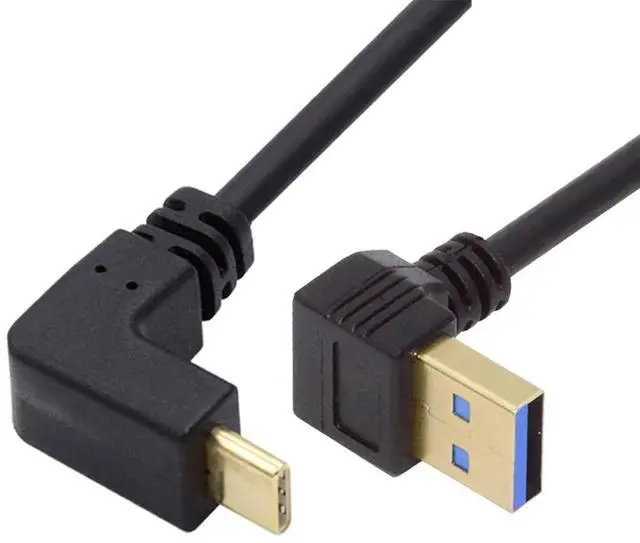 Main image of CY USB 3.1 Typc C USB-C Reversible Angled to 90 Degree Up Angled A Male Data Cable for Tablet Phone 100cm Type-08
