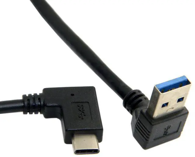 Main image of Reversible USB 3.1 Type C USB-C Angled to 90 Degree Down Angled A Male Data Cable for Tablet Mobile Phone 30cm Type-01