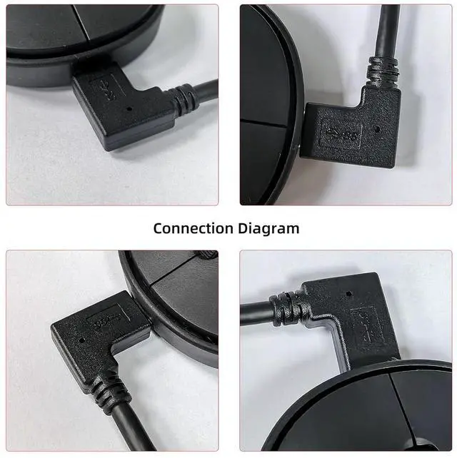 Alt view image 4 of 7 - USB 3.0 to USB C 90 Degree Down Angled Data Extension Cable for Tablet Mobile Phone Hard Disk Drive 30cm