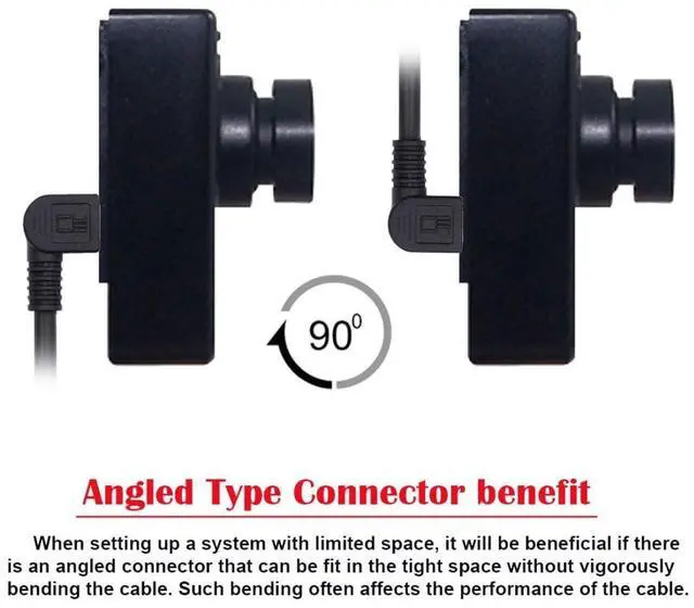 Alt view image 7 of 7 - 2 Pack Mini USB Cable,USB 2.0 Male to Mini USB 5 Pin Male 90 Degree Left/Right Angled Charging Data Transfer Extension Cable Black 1.64FT/0.5M