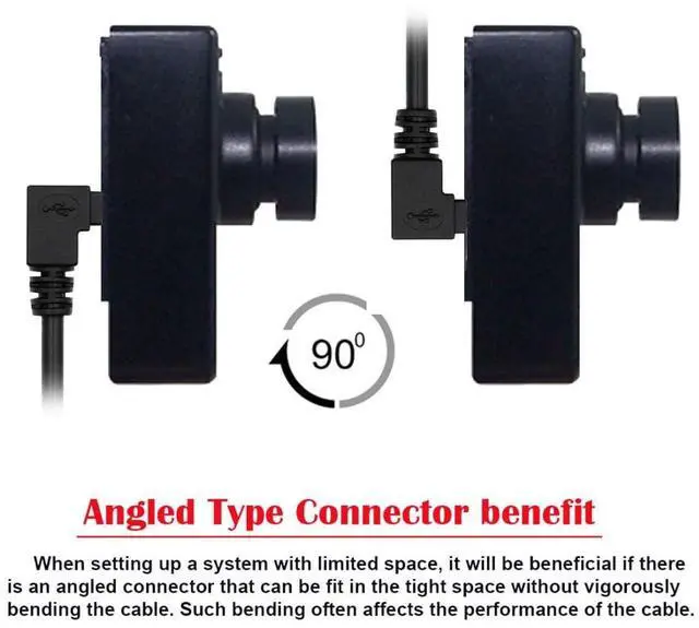 Alt view image 7 of 7 - 2 Pack Mini USB Cable,USB 2.0 Male to Mini USB 5 Pin Male 90 Degree UP/Down Angled Charging Data Transfer Extension Cable Black 1.64FT/0.5M