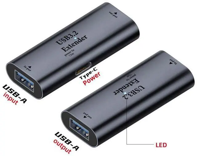 Alt view image 2 of 7 - USB 3.0 Active Connector USB 3.0 Female to Female with Extender Chipset Repeater Adapter