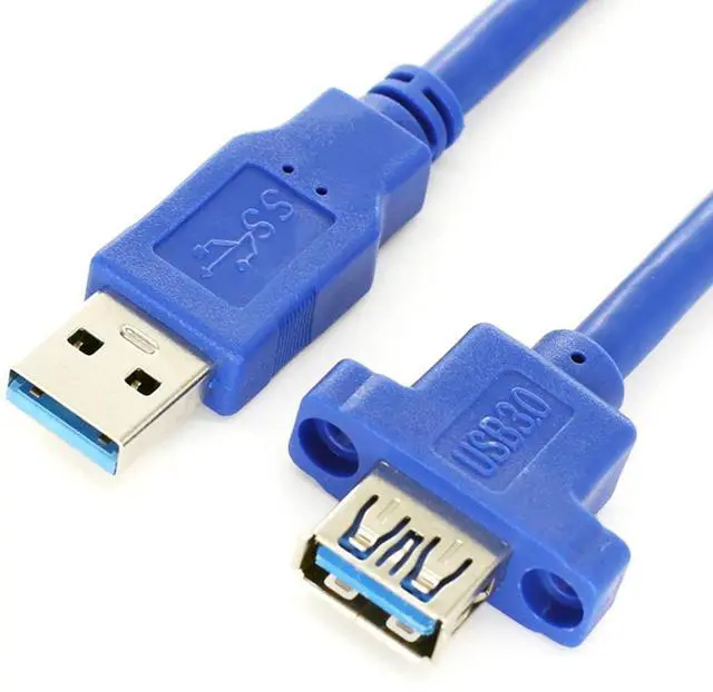 Main image of USB 3.0 Extension Cable,USB 3.0 Type A Male to Female Extension Cable with Panel Mount Screws Holes