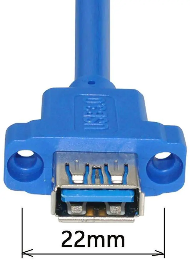 Alt view image 2 of 7 - USB 3.0 Extension Cable,USB 3.0 Type A Male to Female Extension Cable with Panel Mount Screws Holes